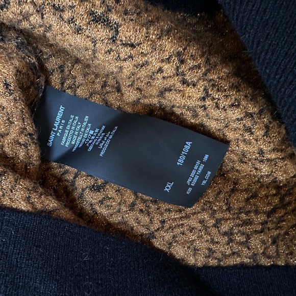 Saint Laurent Leopard Print Jacquard Knit Sweater XXL Soft Alpaca Mohair Wool - Picture 4 of 5